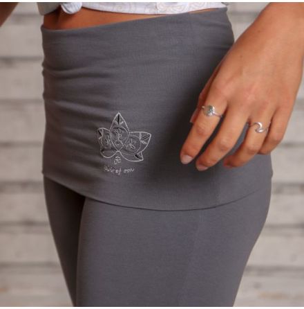 Yogapants with skirt Tourmaline grey