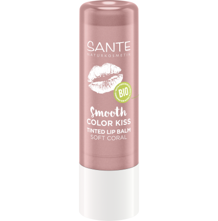 Smooth Color Kiss Tinted Lip Balm, Soft Coral (4,80 ml)