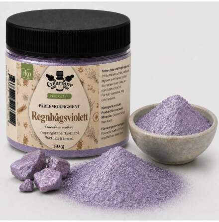 Regnb�gsviolett p�rlemorpigment