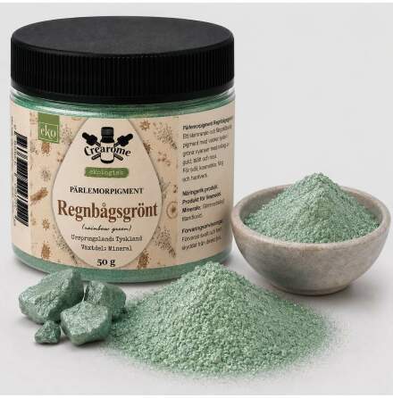 Regnbågsgrönt pärlemorpigment