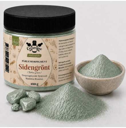 Sidengrönt pärlemorpigment