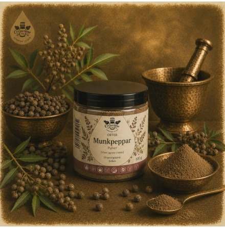 Munkpeppar pulver