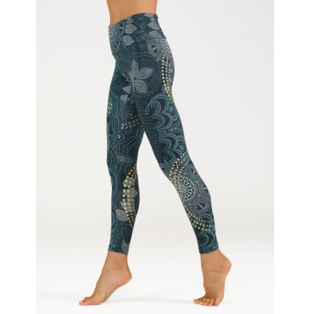 Yogaleggings Maui grön/grå mönstrad